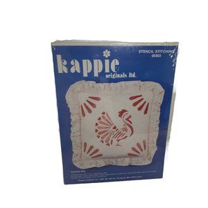 Kappie Originals Pillow Kit, Country Day Stencil Stitching 00303 Rooster